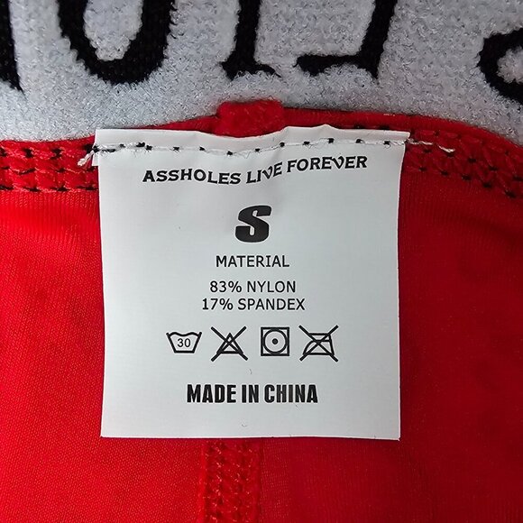 ALF New Long Red And Black Paisley Mid Rise Bike Shorts - Picture 2 of 6